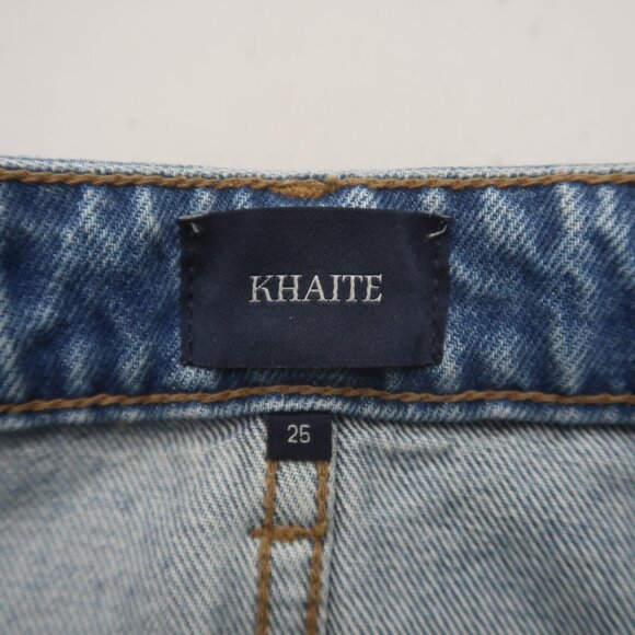 KHAITE Light Blue Distressed High Rise Jeans - Picture 6 of 13